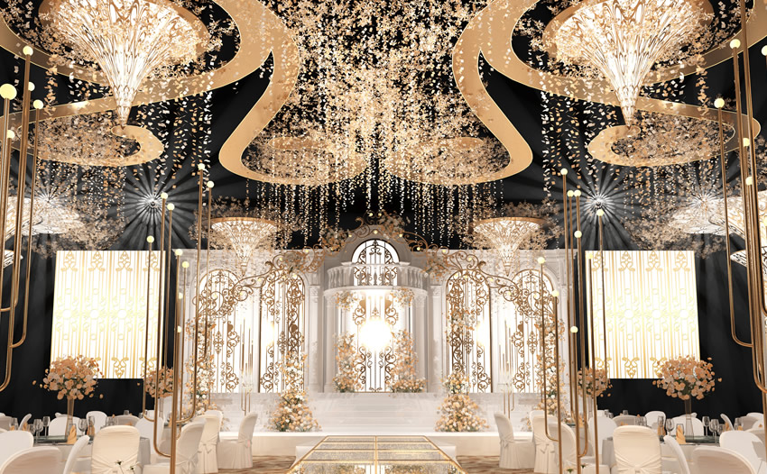 芝罘花木兰喜事汇金色大厅效果展示